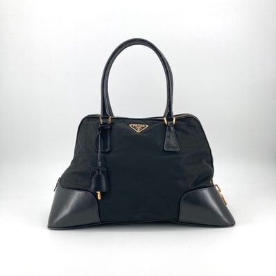 PRADA(プラダ) テスート ナイロン×レザー BR0098 ハンドバッグ ブラック