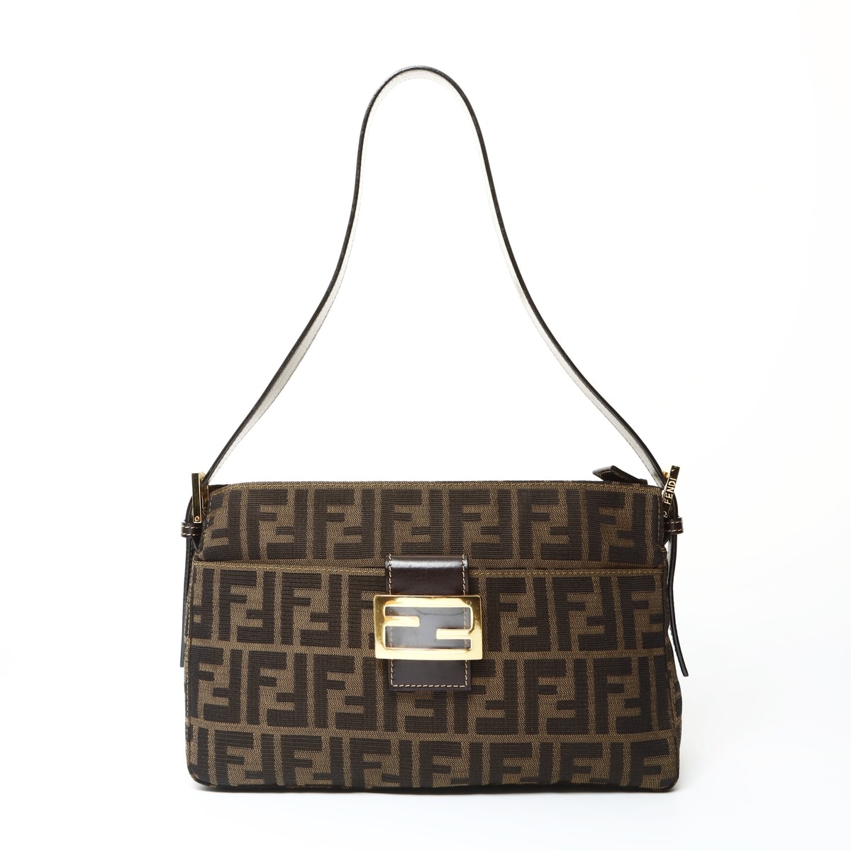 フェンディ FENDI ズッカ キャンバス マンマ バゲット ショルダーバッグ【中古】