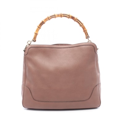 グッチ GUCCI ダイアナ バンブー ショルダーバッグ バッグ レザー レディース ピンク系 282315 【中古】