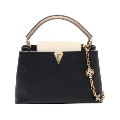 ルイ・ヴィトン LOUIS VUITTON カプシーヌMM ノワール クレーム 2WAY ハンドバッグ バッグ レザー トリヨンレザー ノワール レディース ブラック系 / アイボリー系 / ベージュ系 M20708 【中古】