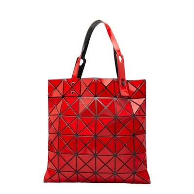 イッセイミヤケ バオバオ ルーセント トートバッグ レッド PVC レディース ISSEY MIYAKE 中古