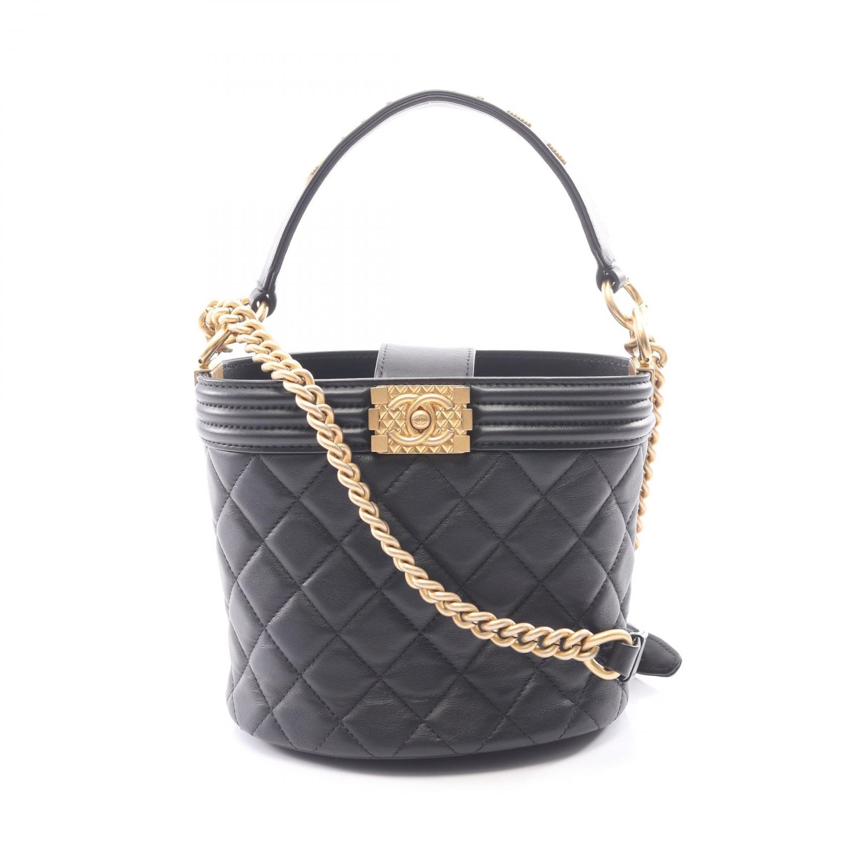 シャネル CHANEL ボーイシャネル 2WAY ショルダーバッグ バッグ ラムスキン(羊革) レディース ブラック系 【中古】