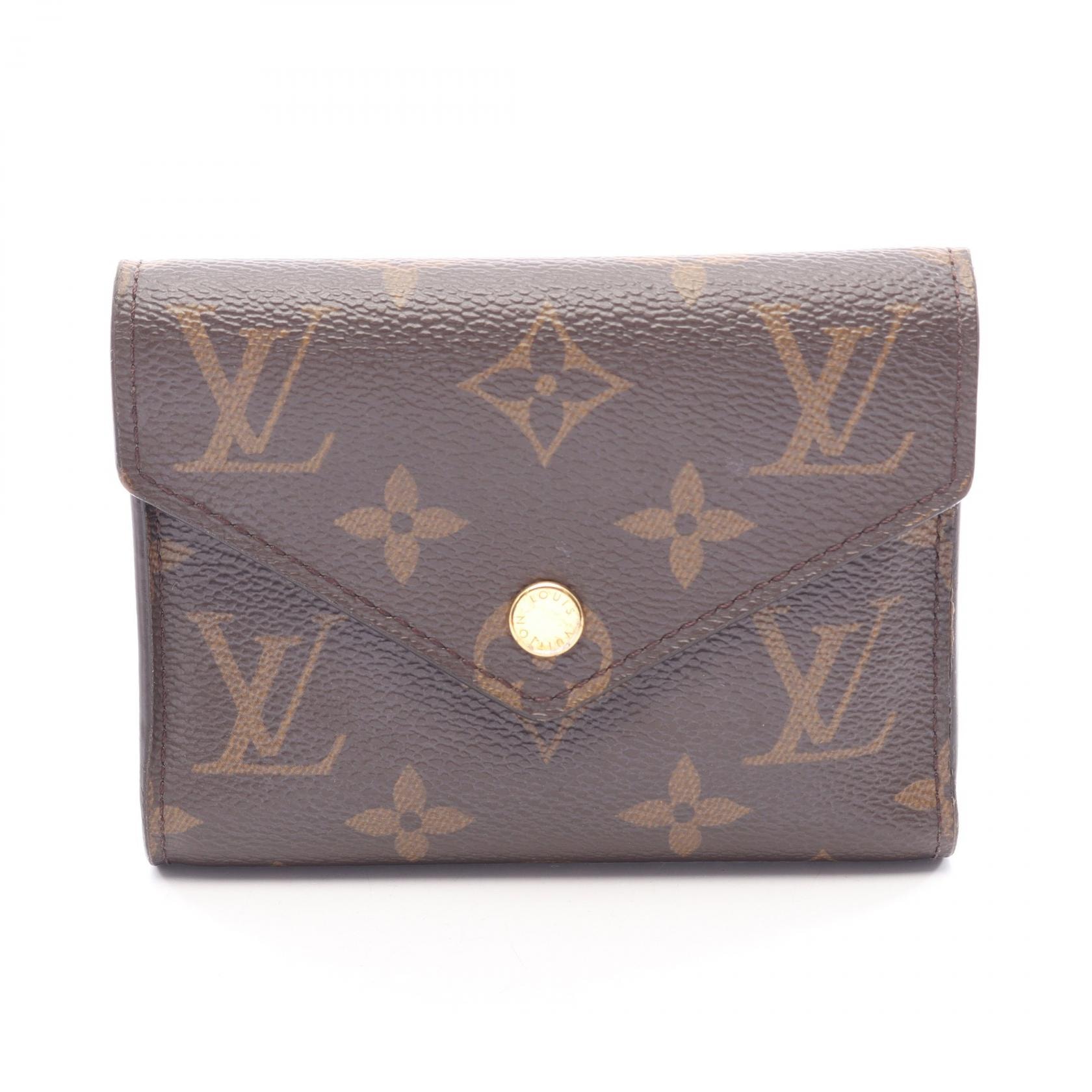 ルイ・ヴィトン LOUIS VUITTON ポルトフォイユ ヴィクトリーヌ モノグラム 三つ折り財布 財布 PVC レディース ブラウン系 M62472 【中古】