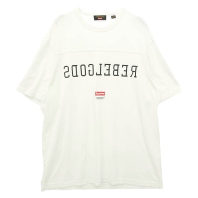 Supreme シュプリーム 23SS × UNDERCOVER アンダーカバー Football Top フットボール トップ ロゴプリント Tシャツ 半袖 カットソー ホワイト系 L【中古】