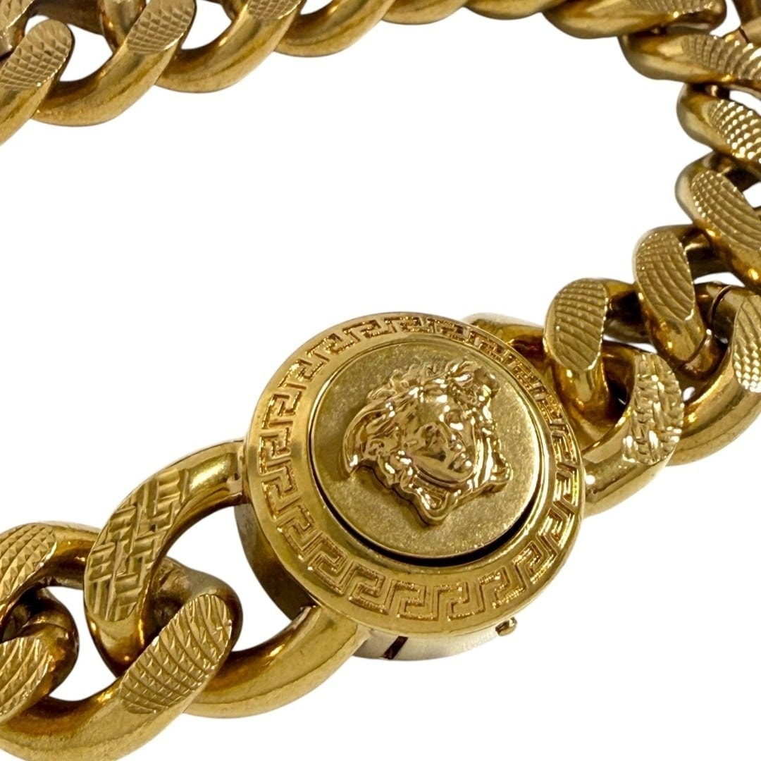 ヴェルサーチ メンズ メドゥーサ ブレスレット 喜平 ゴールド色 22.5cm