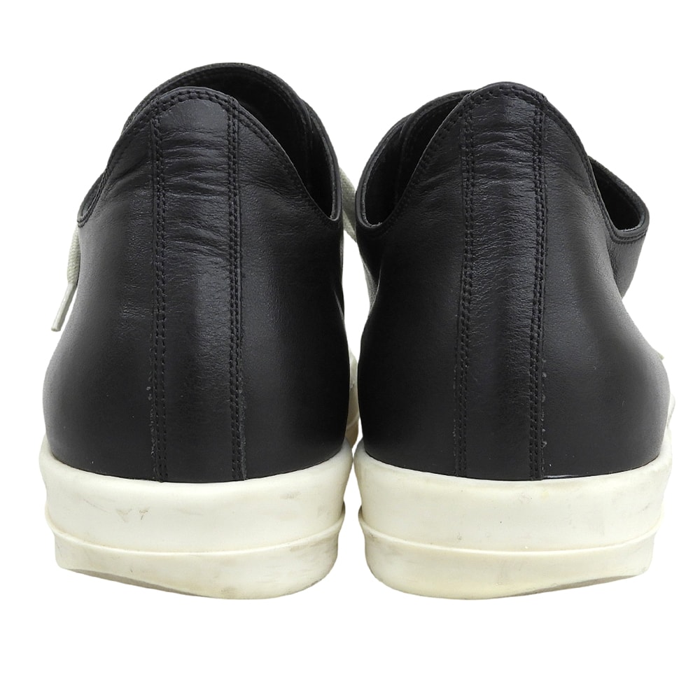 Rick Owens リックオウエンス レザー Concordians ローカットスニーカー シューズ メンズ 黒 ブラック 42 RU02E1891 42 B (目立った傷や汚れなし)】リックオウエンス レザー Concordians