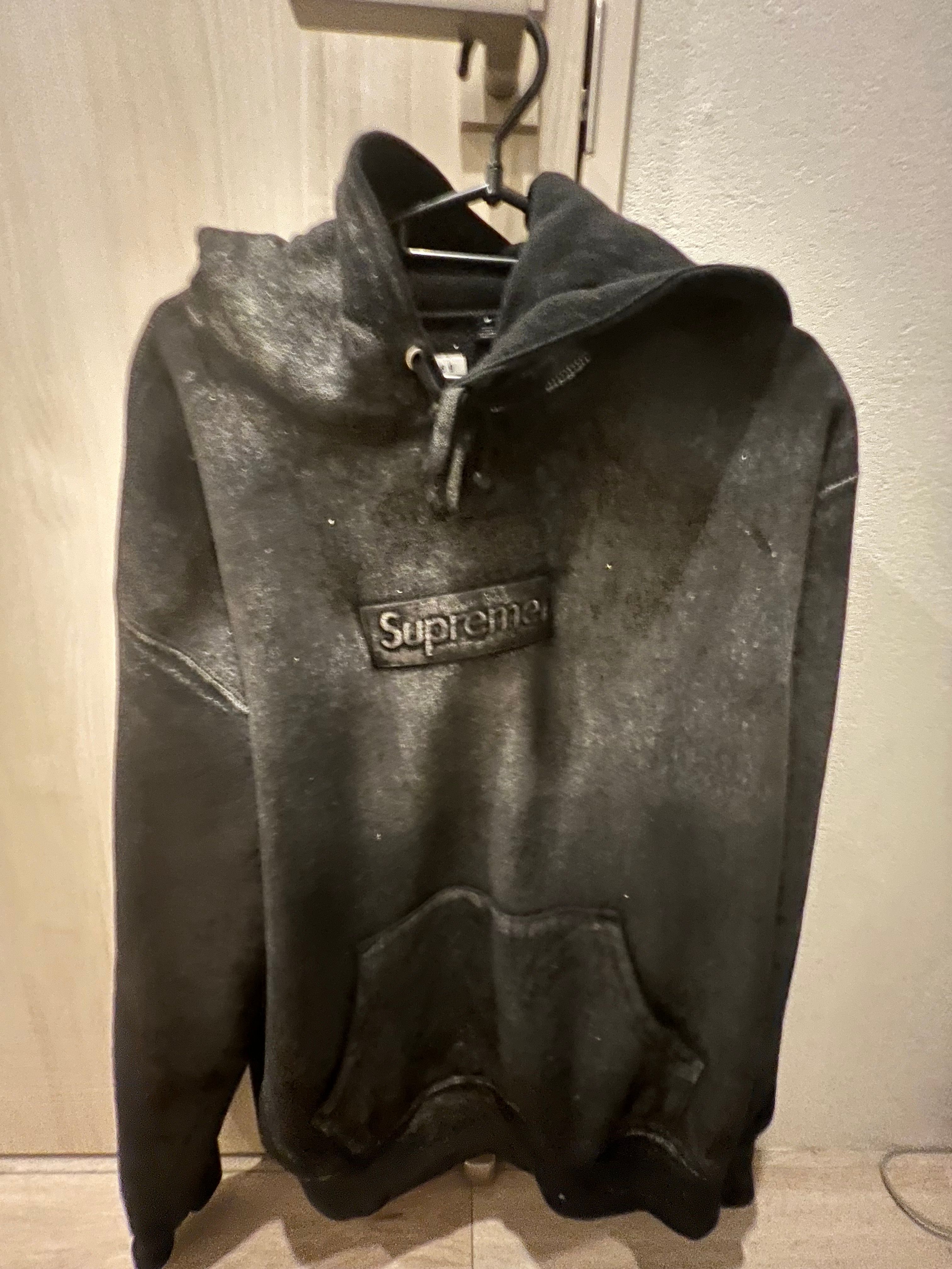 Supreme x MM6 Maison Margiela Foil Box Logo Hooded Sweatshirt "Black"