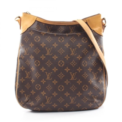 ルイ・ヴィトン LOUIS VUITTON オデオンMM ショルダーバッグ バッグ PVCコーティングキャンバス レザー モノグラム レディース ブラウン系 M56389 【中古】