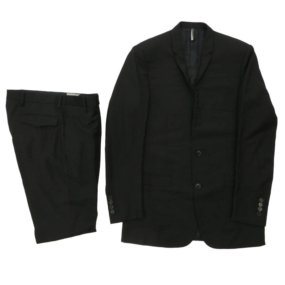 Dior ディオール セットアップ 003C724A0559 ナローラペル 2Bシングル テーラード ジャケット スラックス パンツ セットアップ ブラック系 46【中古】
