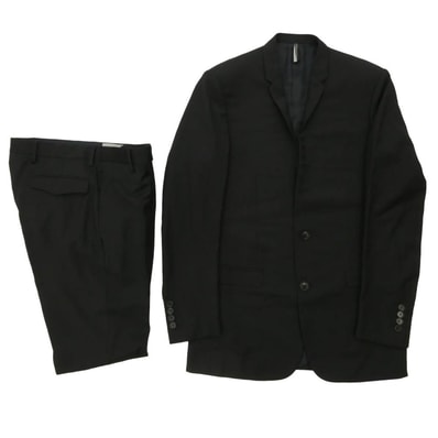 Dior ディオール セットアップ 003C724A0559 ナローラペル 2Bシングル テーラード ジャケット スラックス パンツ セットアップ ブラック系 46【中古】