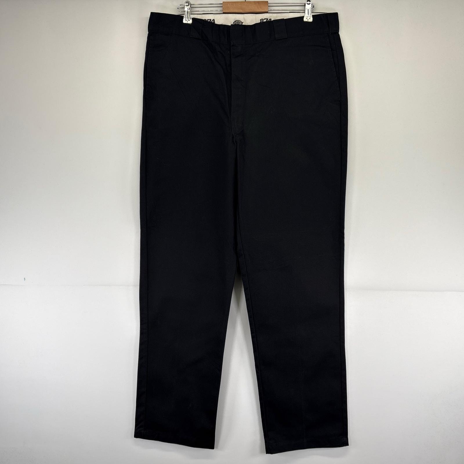 古着 ディッキーズ Dickies パンツ ワークパンツ チノパン 874 テーパード 大きいサイズ w40×L34  ブラック系 メンズ