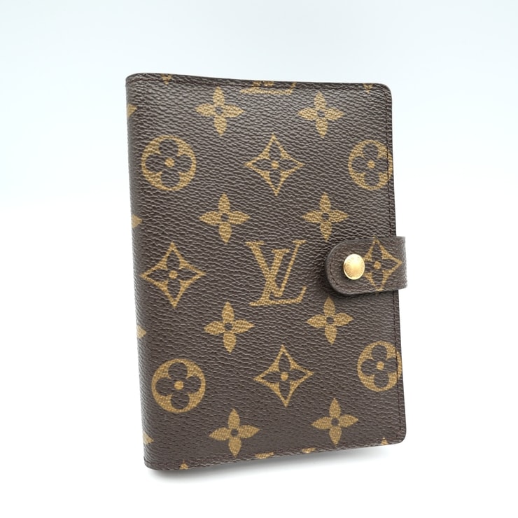 LOUIS VUITTON(ルイ・ヴィトン)アジェンダPM ヴィンテージ システム手帳カバー 6穴 モノグラム キャンバス ブラウン ゴールド金具 レディース メンズ【中古】