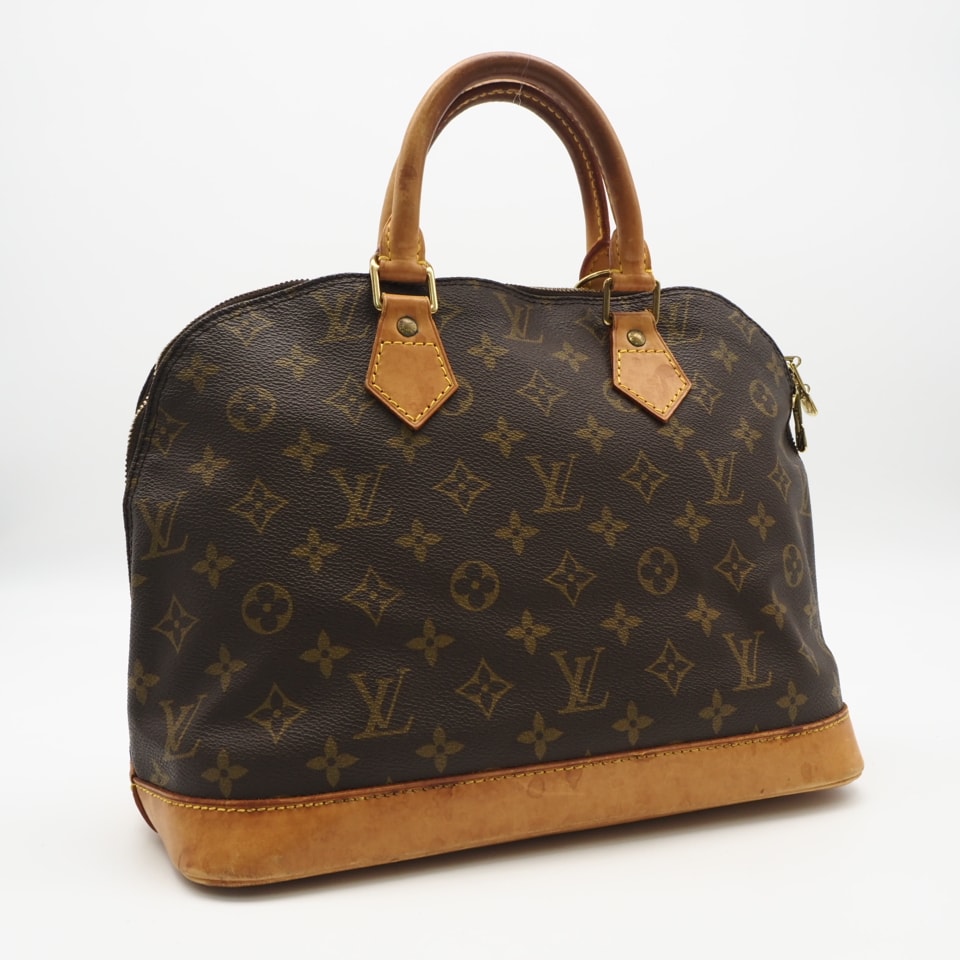 LOUIS VUITTON ルイ・ヴィトン モノグラム アルマPM M51130 ハンドバッグ ブラウン ベージュ コーティングキャンバス レザー レディース