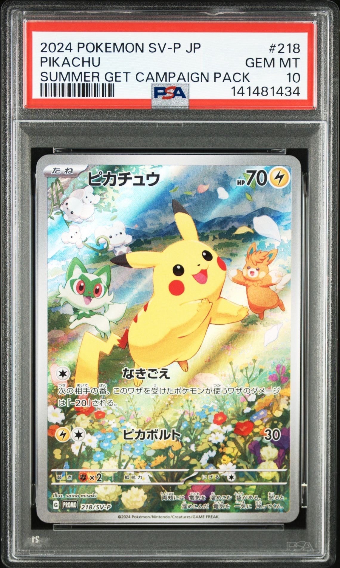 ピカチュウ P [SV-P 218](プロモカードパック「ポケカの夏がキタ!プロモカードGetキャンペーン!」)