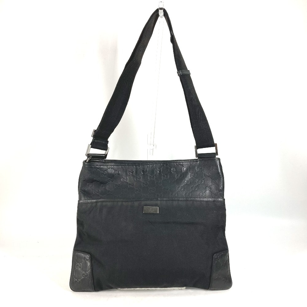 グッチ GUCCI GG 161822 グッチシマ トートバッグ 斜め掛け ポシェット カバン ショルダーバッグ レザー ブラック