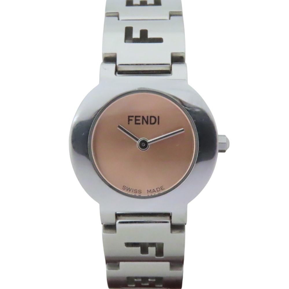 【中古】 フェンディ 腕時計 オロロジ 3050L ステンレススチール シルバー 文字盤サーモンピンク レディース 女性 FENDI