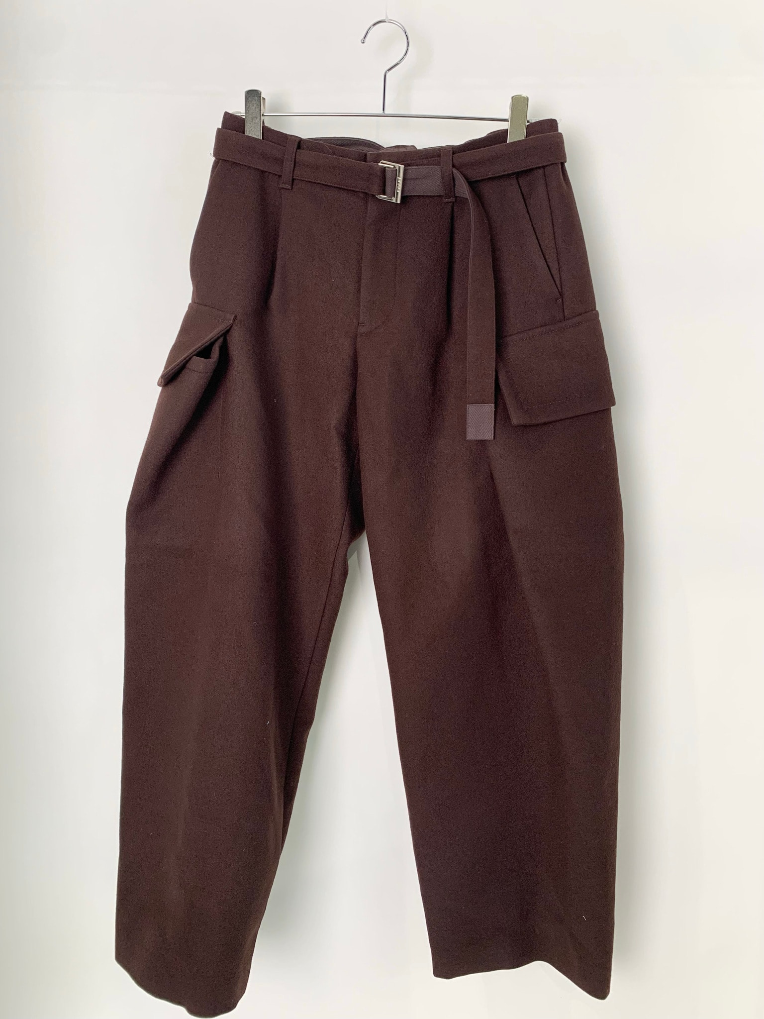 sacai Wool Melton Pants "Brown"