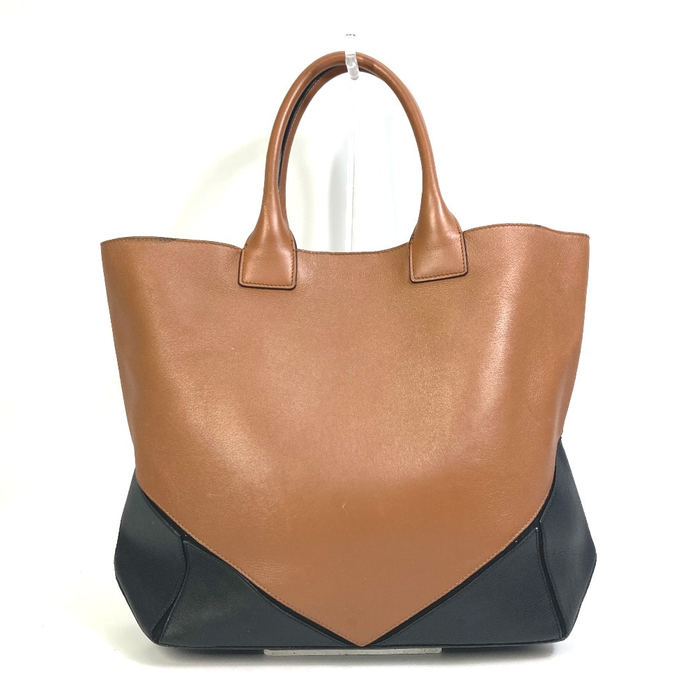 ジバンシィ GIVENCHY 肩掛け ショルダーバッグ バイカラー カバン トートバッグ ハンドバッグ レザー ブラウン×ブラック