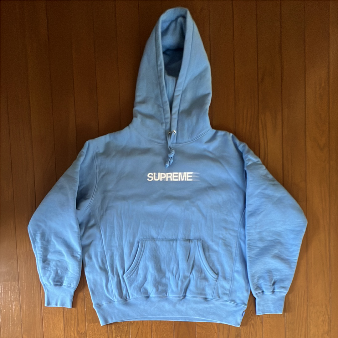 Supreme Motion Logo Hooded Sweatshirt "Light Blue" (23SS)