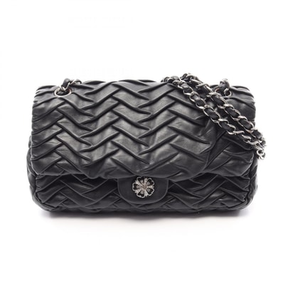 シャネル CHANEL ショルダーバッグ バッグ ラムスキン(羊革) レディース ブラック系 【中古】
