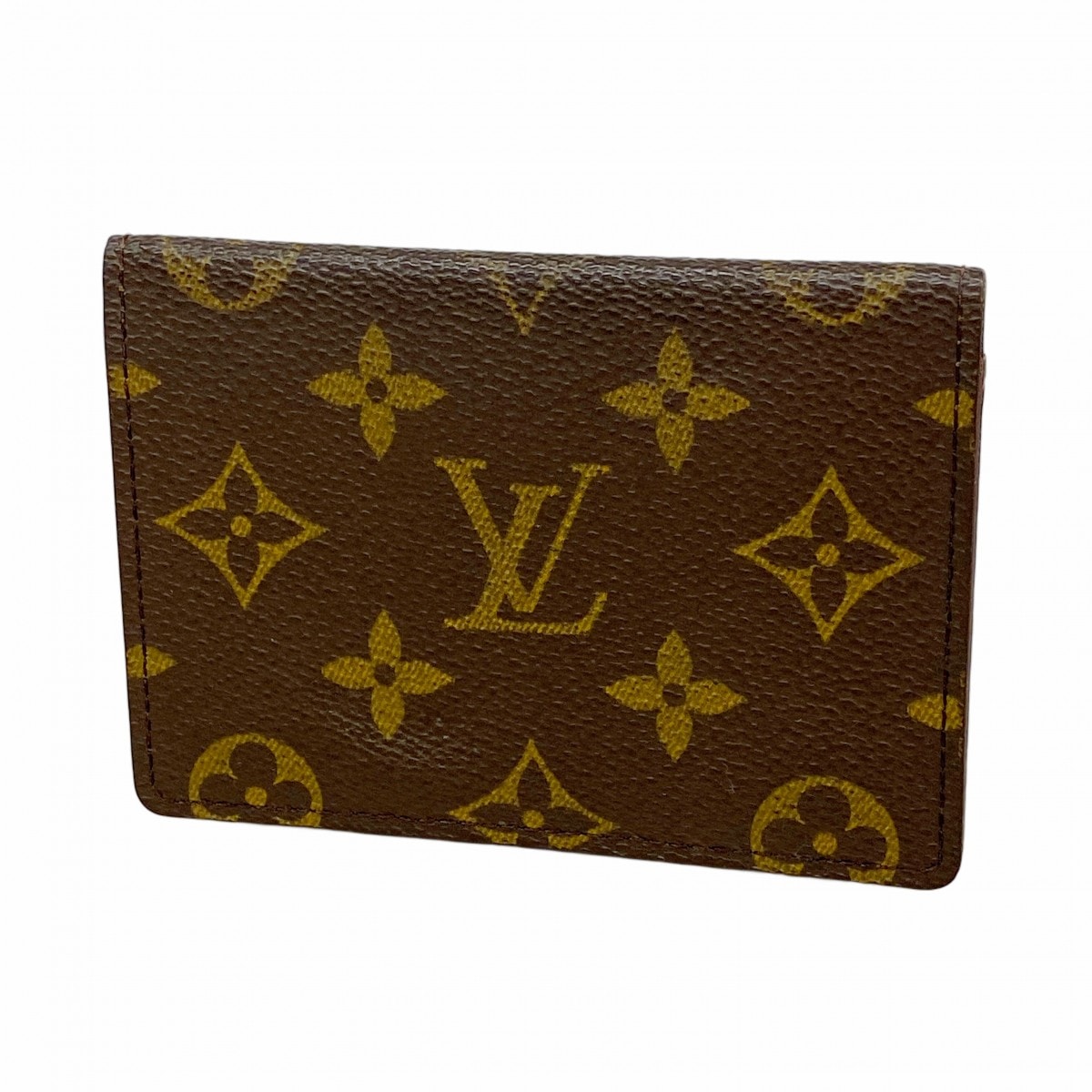 【6dd4694-k】ルイヴィトン カードケース モノグラム ポルト2カルトヴェルティカル M60533 ブラウン【中古】メンズ レディース ユニセックス