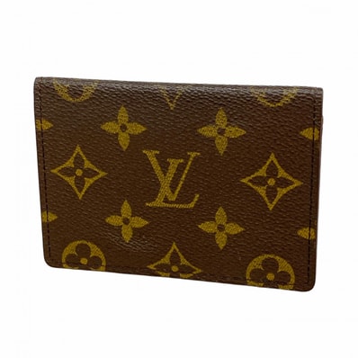 【6dd4694-k】ルイヴィトン カードケース モノグラム ポルト2カルトヴェルティカル M60533 ブラウン【中古】メンズ レディース ユニセックス