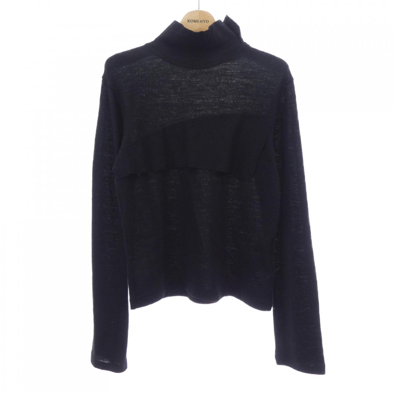 C (やや傷や汚れあり)】Y's ワイズ 長袖 変形 ニットカーディガン 3 黒