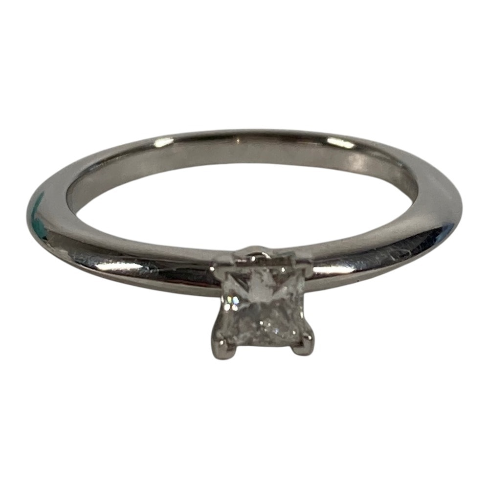 ティファニー TIFFANY&Co. プリンセスカット D0.19ct ダイヤ ダイヤモンド プラチナ アクセサリー ジュエリー リング・指輪 Pt950 シルバー 美品