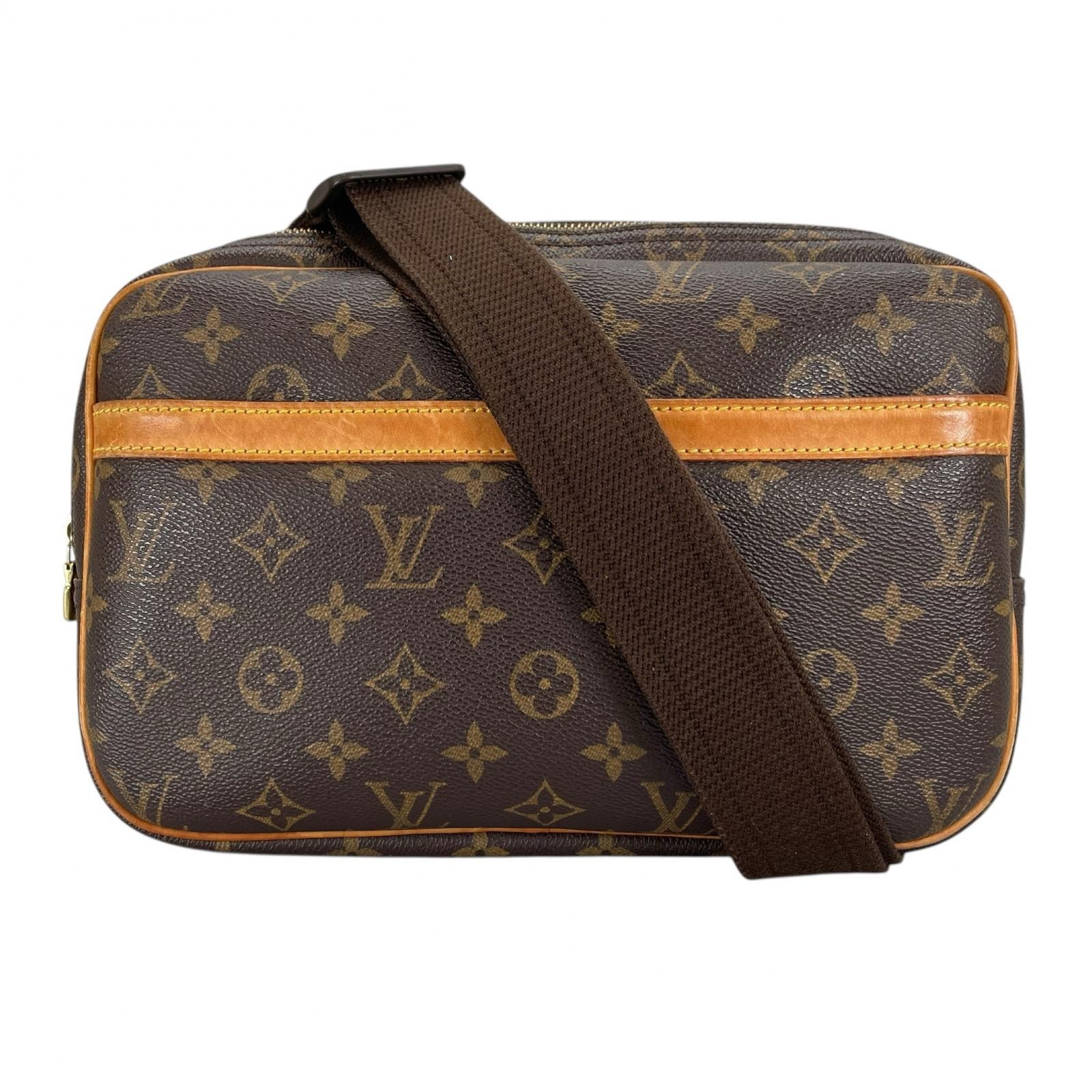 美品 LOUIS VUITTON ルイ・ヴィトン リポーターPM M45254 ショルダーバッグ モノグラムキャンバス ブラウン レディース【中古】
