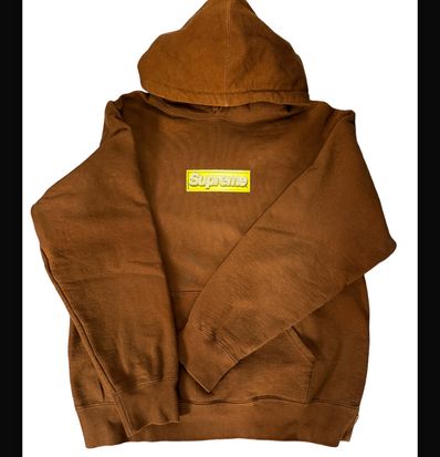 Supreme Bling Box Logo Hooded Sweatshirt "Dark Brown"