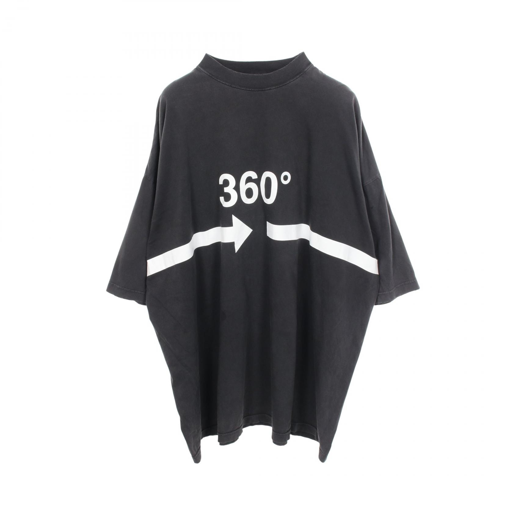 バレンシアガ BALENCIAGA TUBULAR ダメージ加工 半袖Tシャツ 衣料品 トップス コットン メンズ グレー系 【中古】