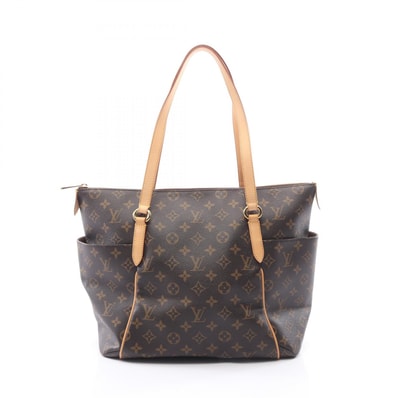 ルイ・ヴィトン LOUIS VUITTON トータリーMM モノグラム トートバッグ バッグ PVCコーティングキャンバス レザー モノグラム レディース ブラウン系 M56689 【中古】