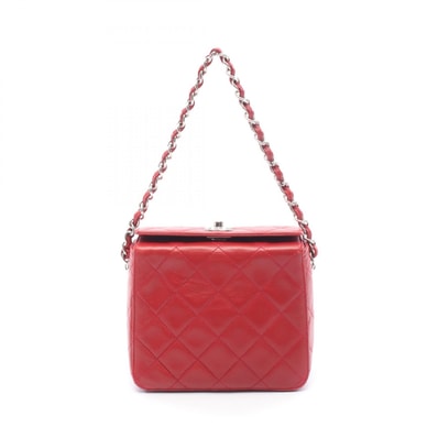 シャネル CHANEL マトラッセ ハンドバッグ バッグ ラムスキン(羊革) レディース レッド系 【中古】