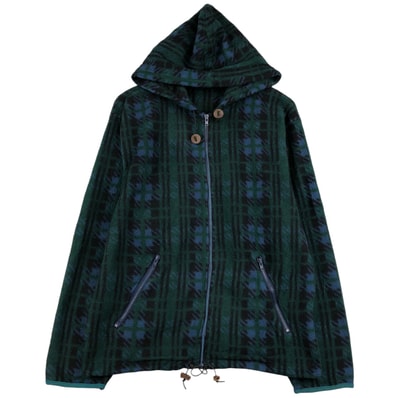 古着 90~00年代 エルエルビーン L.L.Bean 総柄 フリースフルジップパーカー メンズL相当/eaa611167