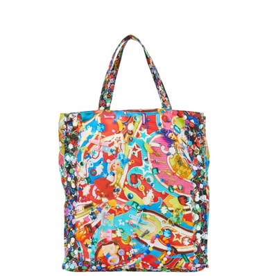 エトロ × 蜷川実花 エデン トートバッグ レッド ブルー マルチカラー ナイロン レディース ETRO 【中古】
