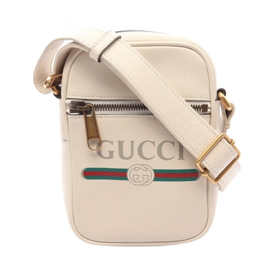 グッチ GUCCI ウェビングライン ショルダーバッグ バッグ レザー メンズ レディース ホワイト系 / マルチカラー 574803 【中古】