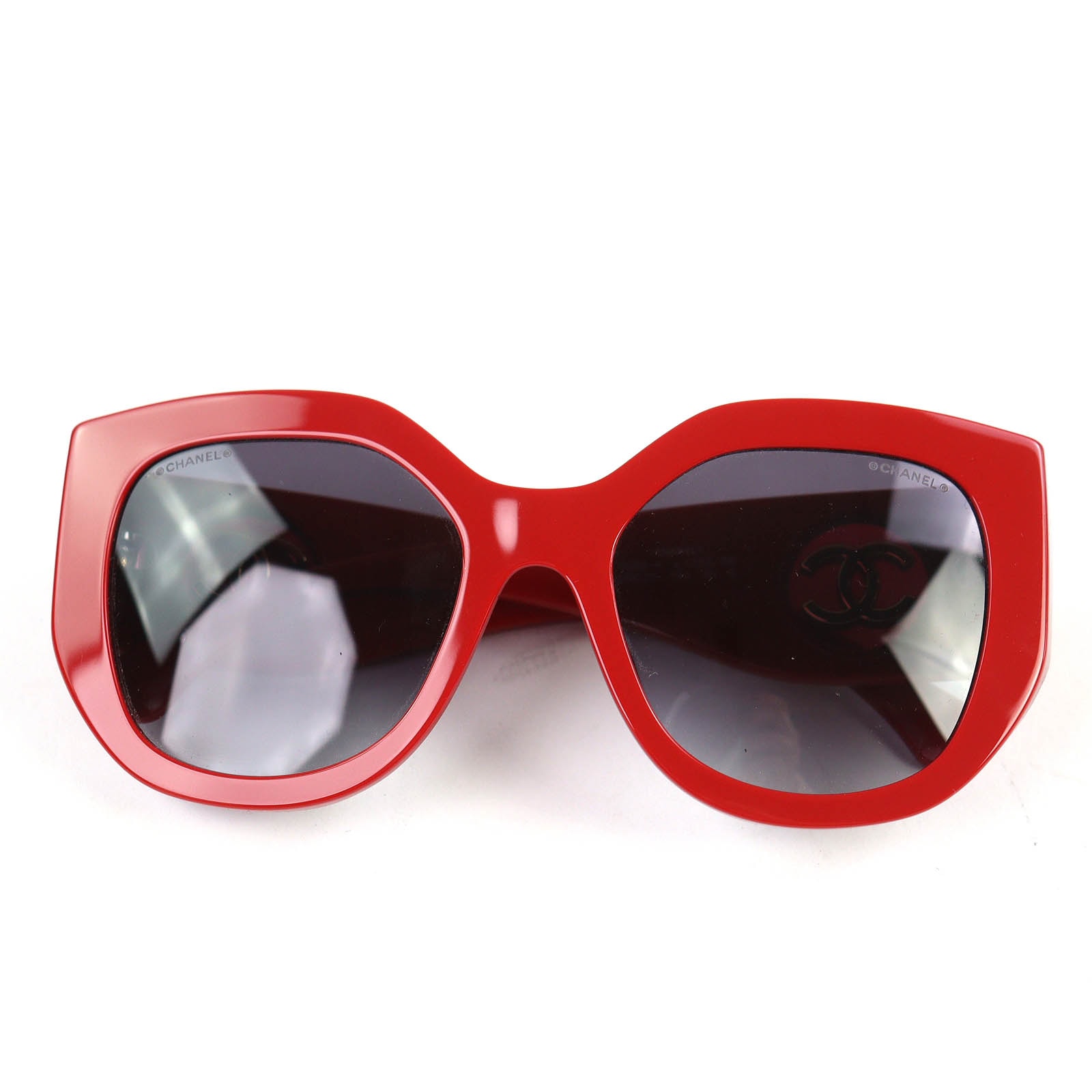 極美 シャネル ココマーク バタフライ シェイプ サングラス 55□20 140