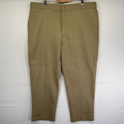 古着 80's~90's/80年代~90年代 ヴィンテージ ディッキーズ Dickies USA製 ワークパンツ チノパン ストレート w46 L32 ベージュ メンズ