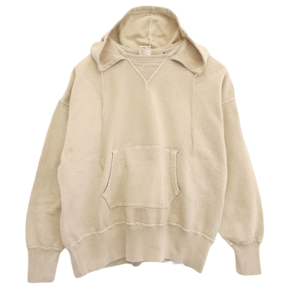 SAINT MICHAEL セントマイケル パーカー 25AW SM-HR1-0000-C55 × BerBerJin ベルベルジン AFTER HOODED HOODIE 後付け プルオーバーパーカー フーディー ベージュ系 L【極上美品】【中古】