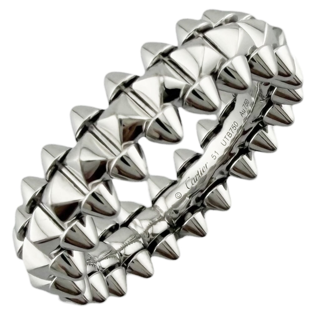 カルティエ クラッシュ ドゥ カルティエ リング 指輪 11号 18金 K18ホワイトゴールド レディース CARTIER 中古
