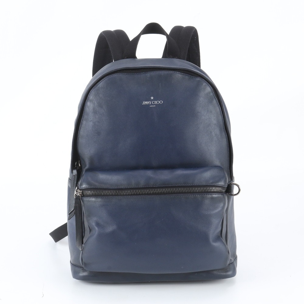 ■美品 ジミーチュウ ウィルマーリュックサック レザー×キャンバス