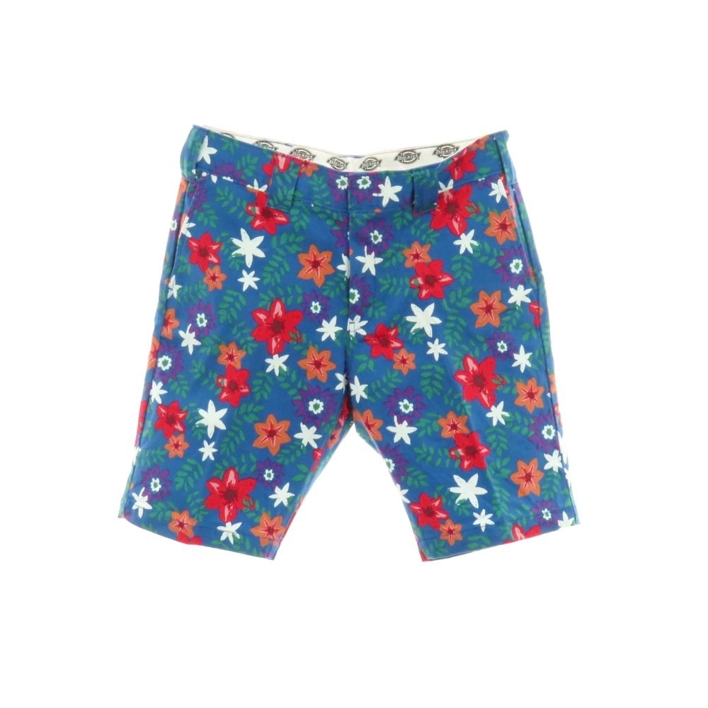 【中古】ディッキーズ Dickies コットン ボタニカル プリント ショートパンツ ダークブルーxマルチカラー【サイズ30】【メンズ】