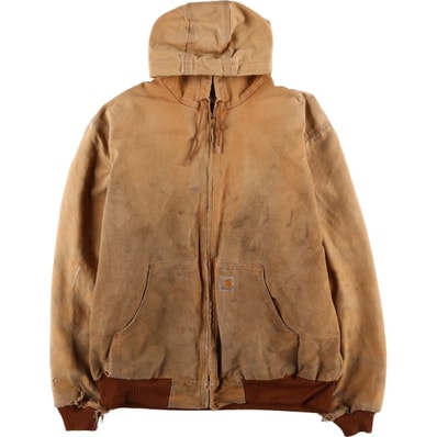 古着 カーハート Carhartt アクティブジャケット ダックフルジップパーカー USA製 メンズXL相当/eaa613330