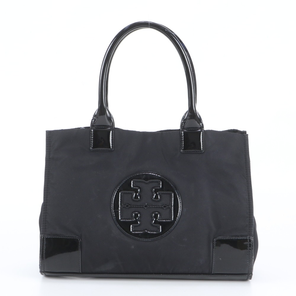 ■美品 トリーバーチ エラダブルTトート バッグ レザー×ナイロン