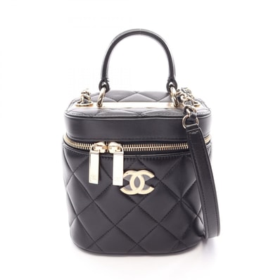 シャネル CHANEL トレンディCC ショルダーバッグ バッグ ラムスキン(羊革) レディース ブラック系 【中古】