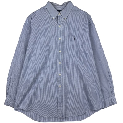 古着 ラルフローレン Ralph Lauren BLAKE 長袖 ボタンダウンストライプシャツ メンズXL相当/eaa632579
