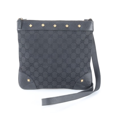 ■美品 グッチ GGキャンバススタッズ 120893 ショルダーバッグ