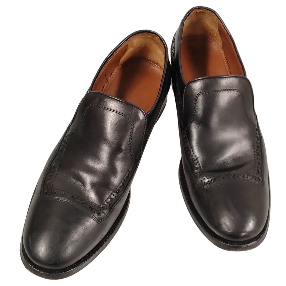 JIMMY CHOO ジミーチュウ メダリオン レザー ローファー NATURAL CALF BLACK サイズ 40 52750