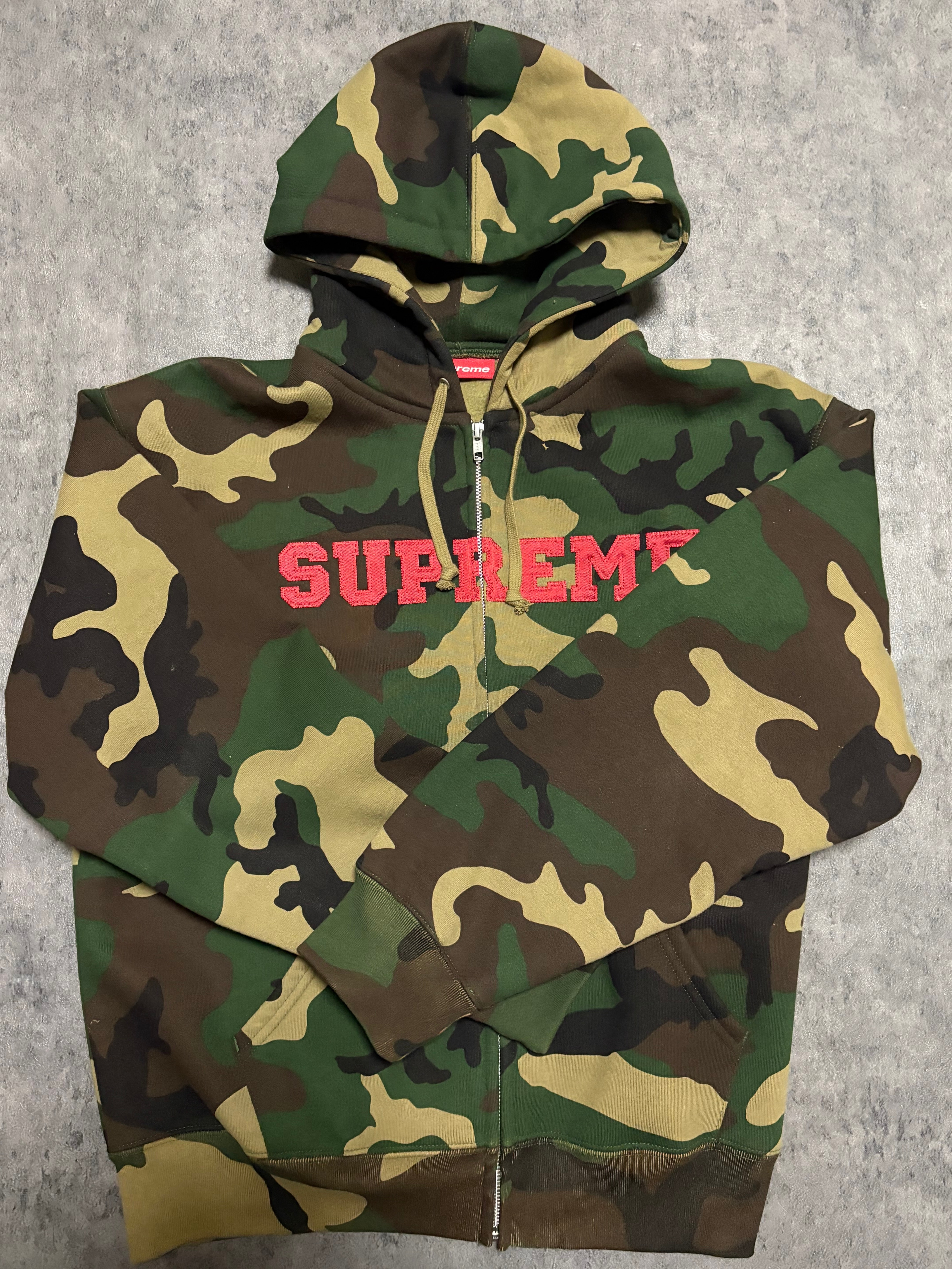 Supreme Collegiate Applique Zip Up Hooded Sweatshirt 