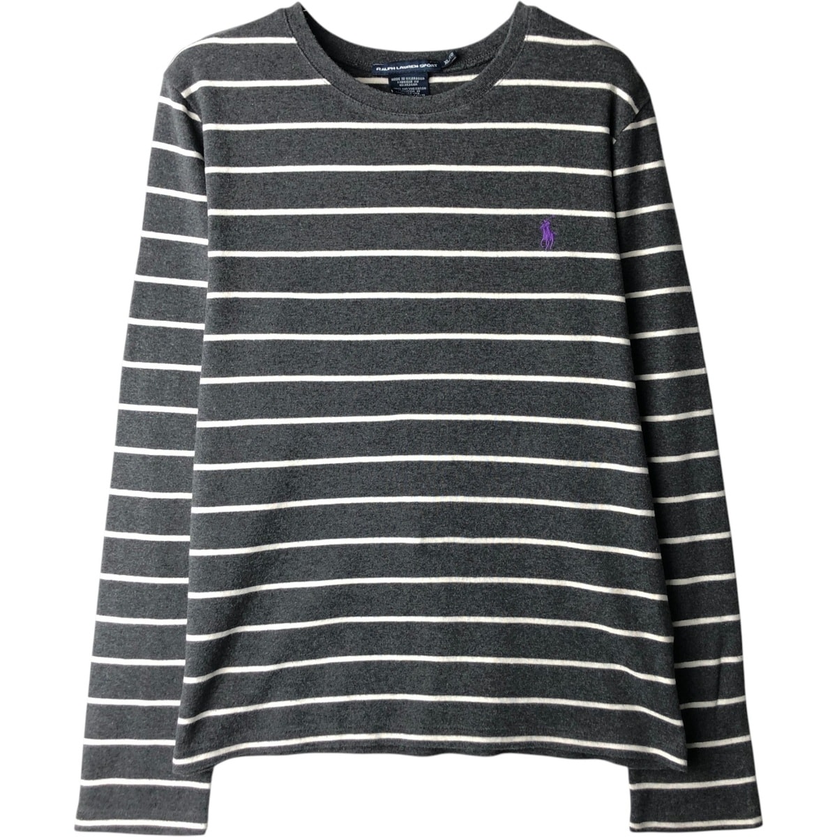 古着 ラルフローレン Ralph Lauren RALPH LAUREN SPORT ボーダー柄 ロングTシャツ ロンT レディースXL相当/eaa639361